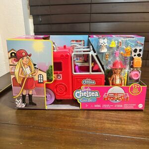 Barbie Chelsea Fire Truck Playset, Chelsea Doll 15+ Storytelling Accessories New